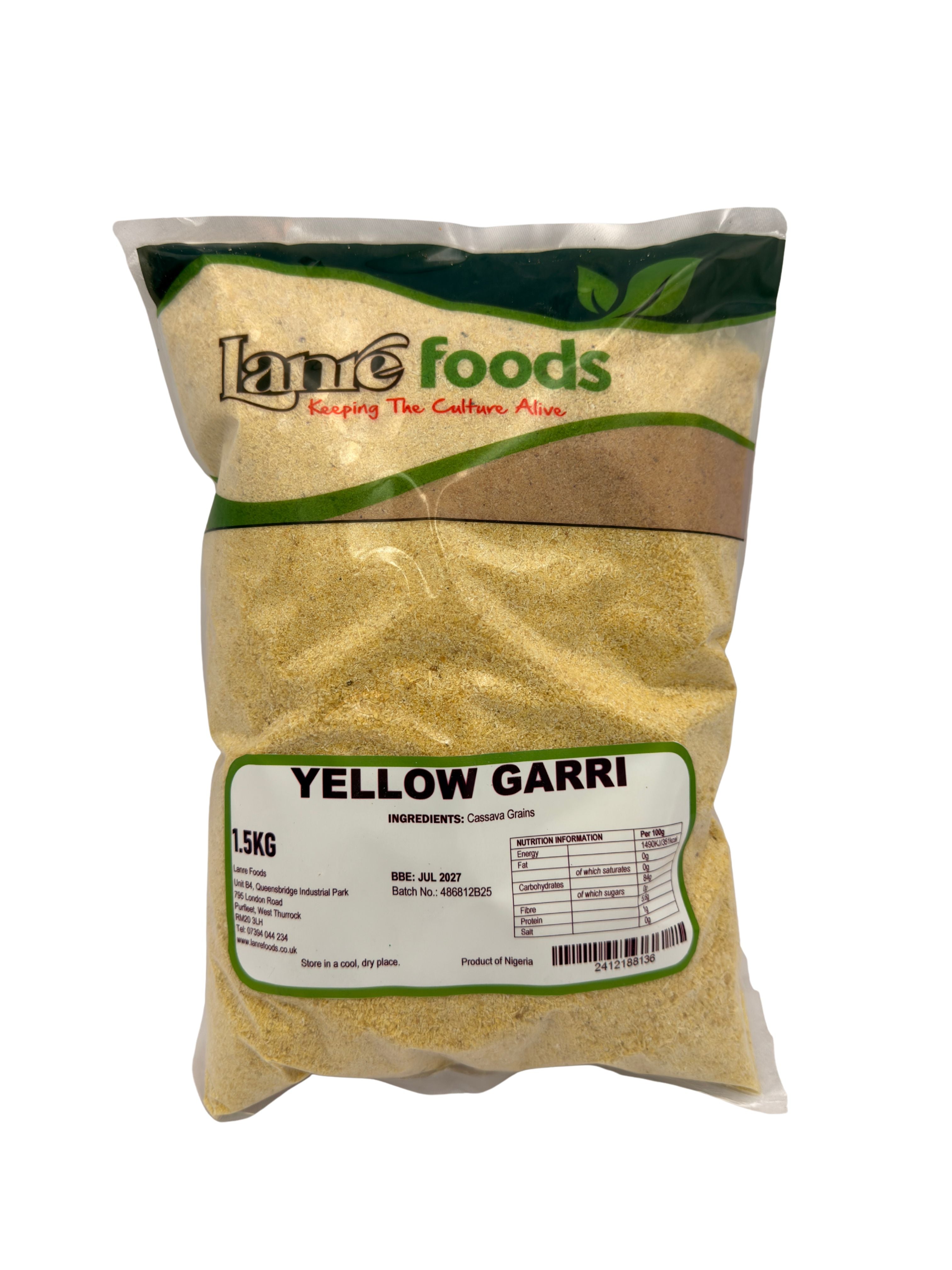 Lanre Foods Yellow Garri 1.5Kg