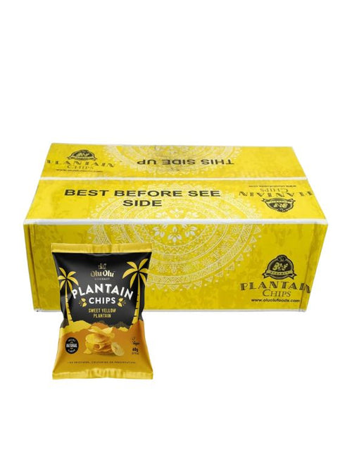 Olu Olu Sweet Yellow Plantain Chips 60g x 24 (Box)