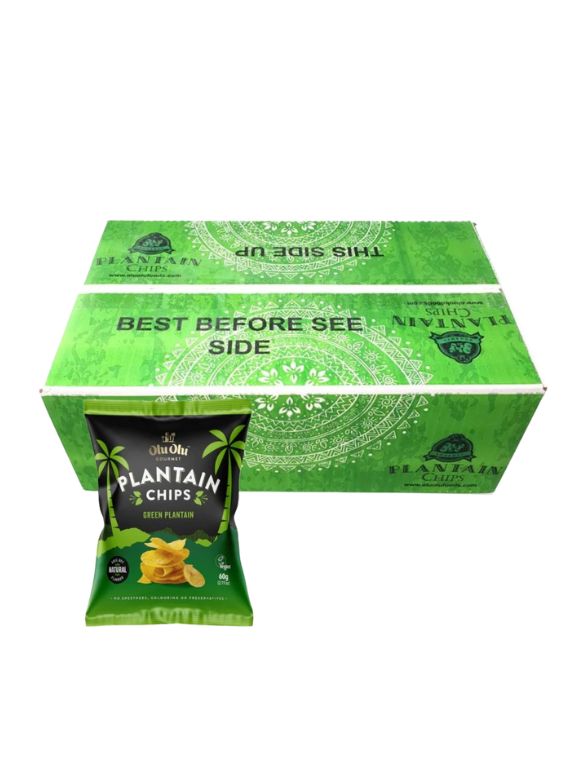 Olu Olu Green Plantain Chips 60g x 24 (Box)