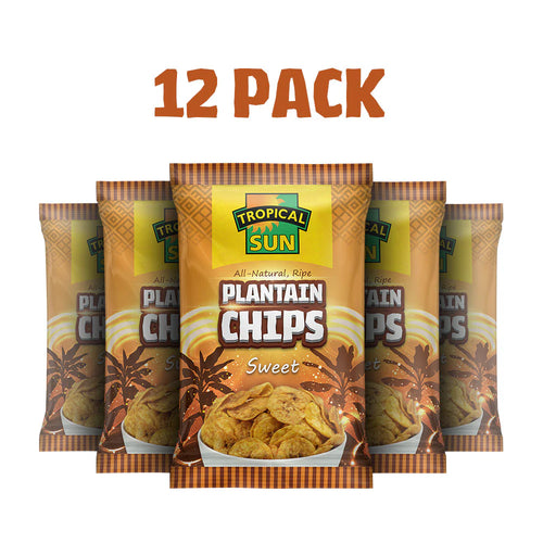 Tropical Sun Plantain Chips Sweet 12X70G